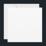 Invitación en blanco 13,3 cm x 13,3 cm<br><div class="desc">{"description": "Celebre un día especial con estilo"}</div>