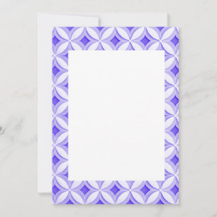 Invitación en blanco a borde de mosaico azul y bla