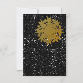 Invitación en blanco a Gritty Grunge Golden Starbu