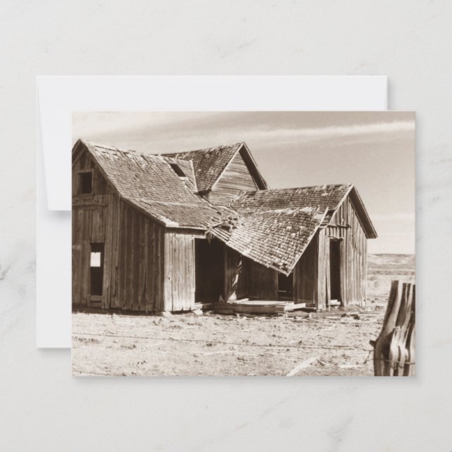 Invitación en blanco a Invitación a la vieja Sepia (Anverso)