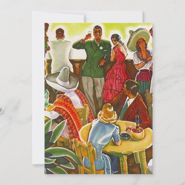 Invitación en blanco a la Fiesta de moda Fiesta Mé (Anverso)