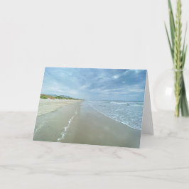 Invitación en blanco a la playa del Océano Atlánti