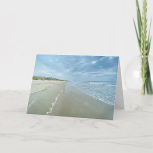Invitación en blanco a la playa del Océano Atlánti