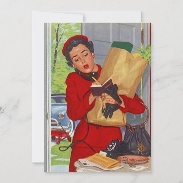 Invitación en blanco a viejas damas suburbanas (Anverso)