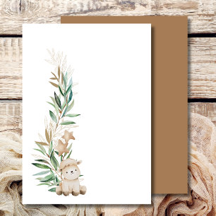 Invitación En Blanco Agrega Tu Propia Greenery Oveja Dulce