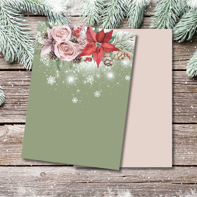 Invitación En blanco Agrega tu propio bebé de invierno en flo (Subido por el creador)