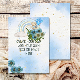 Invitación En blanco Agrega tu propio DIY Apenas podemos espe