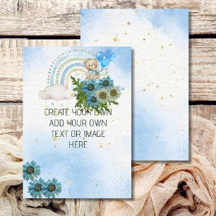 Invitación En blanco Agrega tu propio DIY Apenas podemos espe