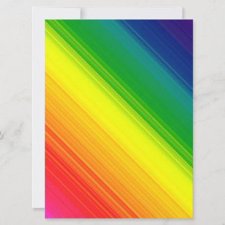 Invitación en blanco, brillantes colores arcoiris
