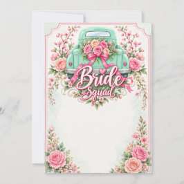 Invitación en Blanco de Camión Floral para Bride S