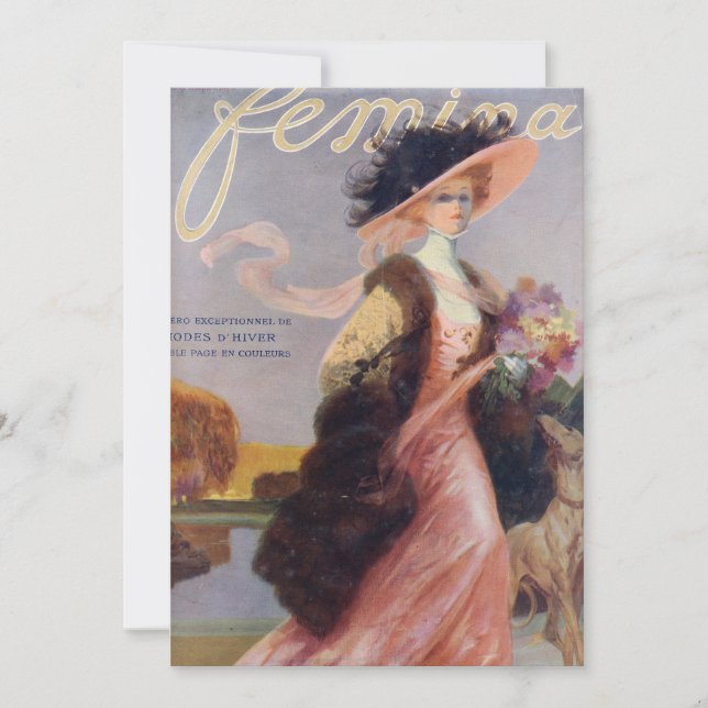 Invitación en blanco de la portada de la revista f (Anverso)