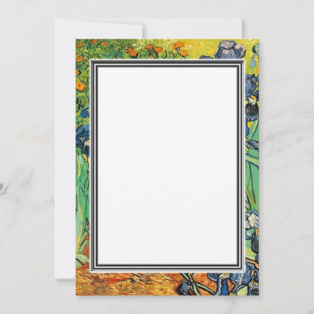 invitación en blanco de primavera, verano. van Gog (Anverso)