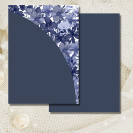 Invitación en Blanco DIY Arco Floral Azul Marino