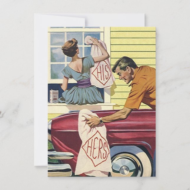 Invitación en blanco Invitación su estilo retro (Anverso)