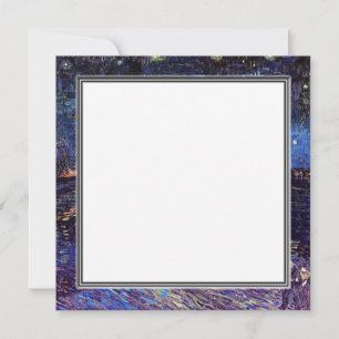 invitación en blanco, noche estrellada de van Gogh