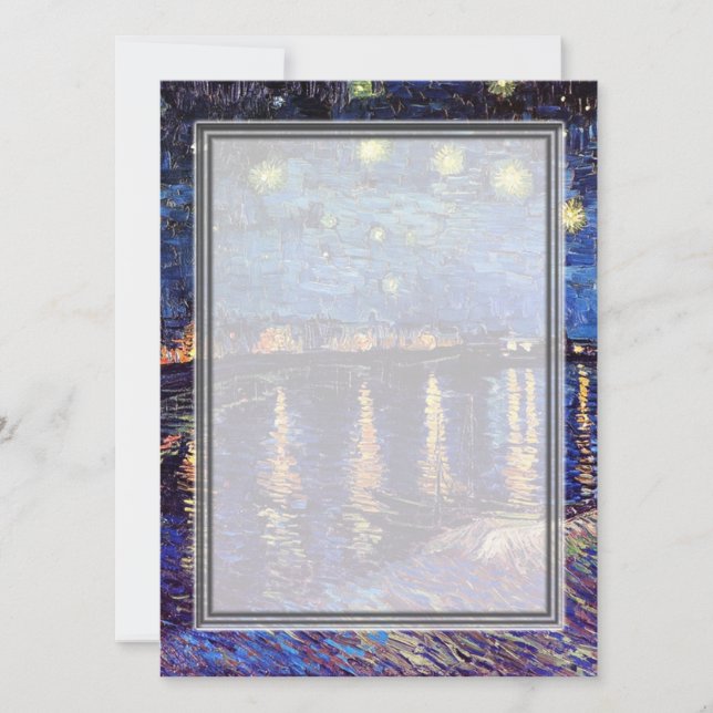 invitación en blanco, noche estrery de van Gogh (Anverso)