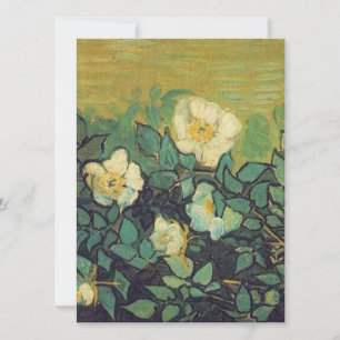 Invitación en blanco, Rosas de Van Gogh Wild