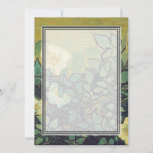Invitación en blanco, Rosas de Van Gogh Wild