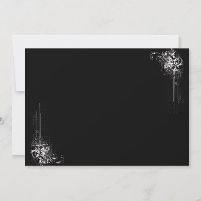 Invitación en blanco y negro (Anverso)