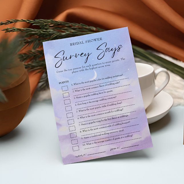 Invitación En Cloud 9, encuesta de ducha de novias dice tarje (Subido por el creador)