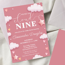 Invitación En Cloud Nueve Modernas Baby Shower Rosa