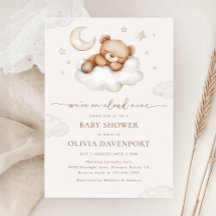 En Cloud Nueve Neutral Teddy Bear Baby Shower