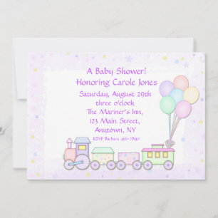 Invitación en colores pastel de Baby Shower del