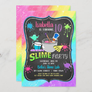 Invitación en colores pastel de la fiesta de