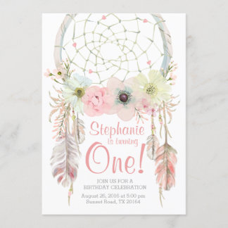 Invitación en colores pastel del cumpleaños del