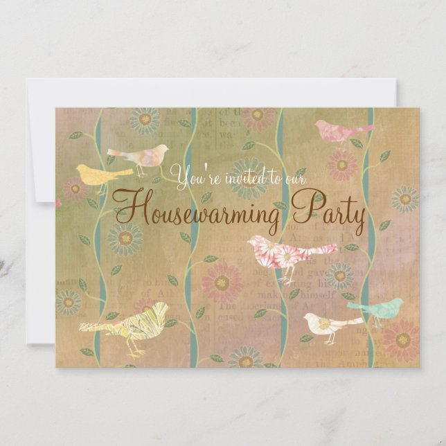 Invitación en colores pastel del fiesta del (Anverso)