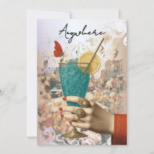 Invitación *~*  En cualquier lugar 21 A101 Cóctel FOTO DESPED