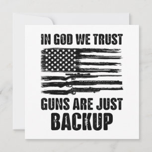 Invitación En Dios confiamos en que las armas estén de vuelta