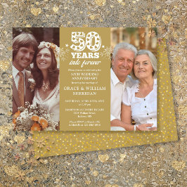 Invitación En el 50 aniversario de bodas para siempre 2 fotos