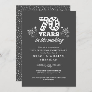 Invitación En el 70° aniversario Boda