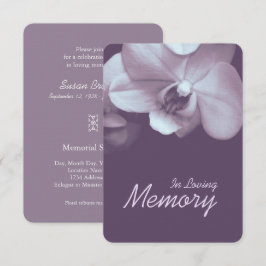 Invitación En el amor por la memoria Orquídea P Funeral Memor