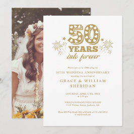 Invitación En el aniversario número 50 de bodas "Por siempre"