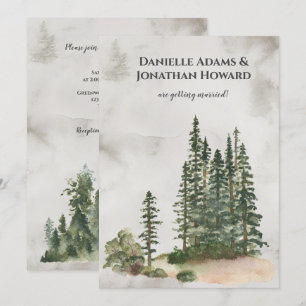 Invitación En el Boda rústico de los lejanos árboles frutales