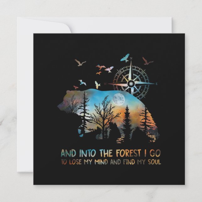 Invitación En el bosque me voy pierdo la cabeza (Anverso)