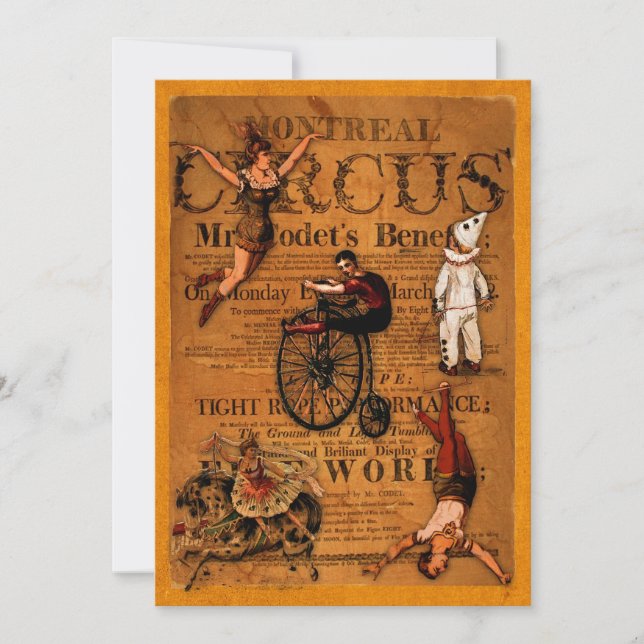 Invitación En el circo (Anverso)