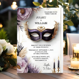 Invitación En el código de vestir Prom Disfraces Masquerade B