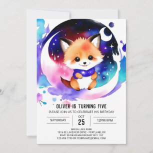 Invitación En el cumpleaños de Fox Fantasy