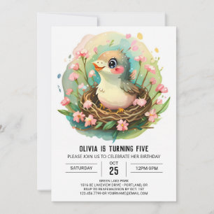 Invitación En el cumpleaños de las aves acuáticas de Woods