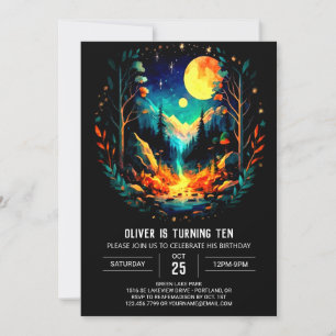 Invitación En el cumpleaños de Woods