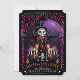 Invitación En el espíritu del Fiesta de disfraces de Hallowee