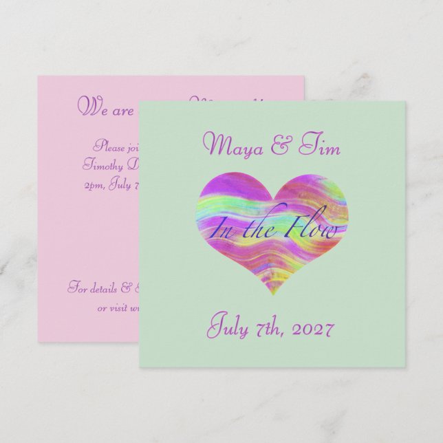 Invitación En el Flujo del Amor (Anverso / Reverso)