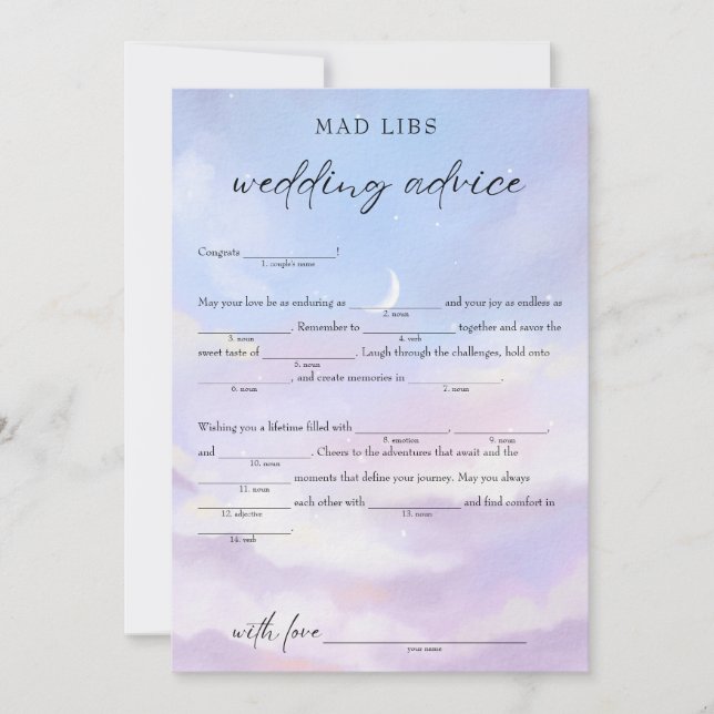 Invitación En el juego de los Libros de Novias con consejos d (Anverso)