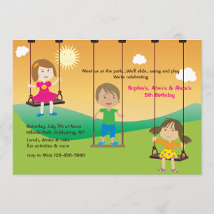 Invitación en el parque infantil