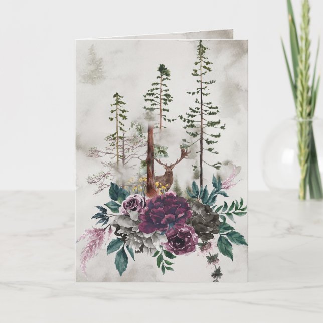 Invitación En el salvaje Boda ruso| (Anverso)