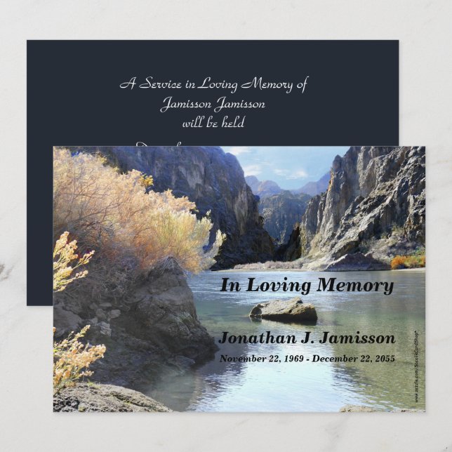Invitación En el servicio conmemorativo de la memoria amorosa (Anverso / Reverso)