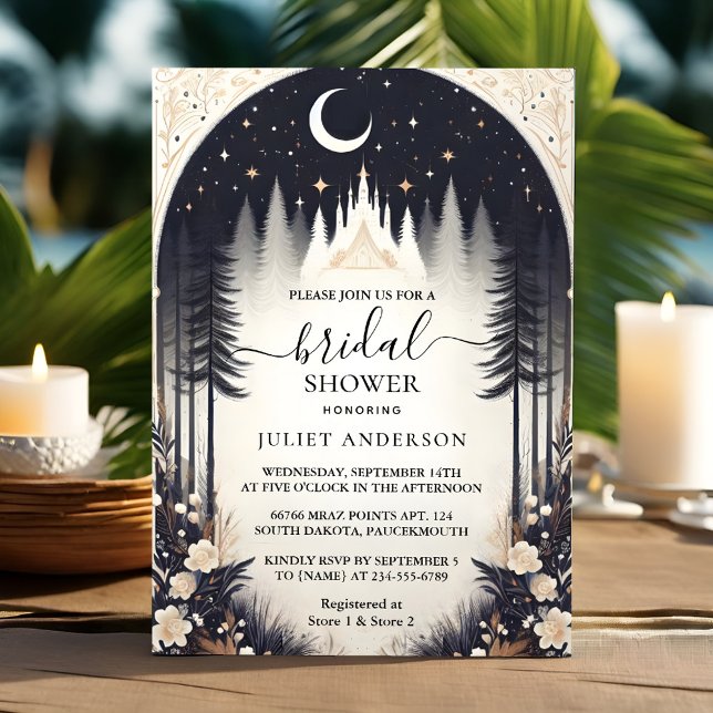 Invitación En el sueño mágico Mystical Stars Moon Bridal Show (Subido por el creador)